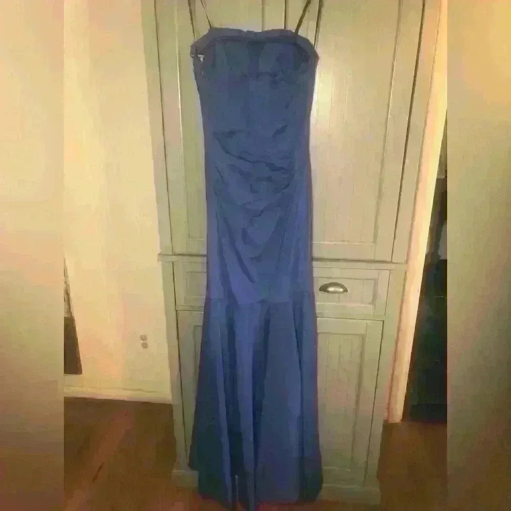 B. Darlin Strapless blue gown - Picture 7 of 7